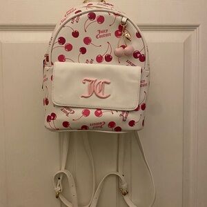 Juicy Couture White and Pink Cherry Backpack💗🍒